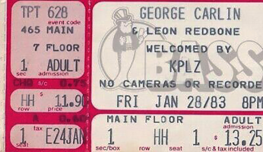 George Carlin Ticket
