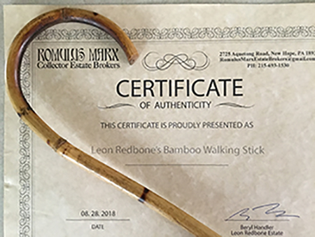 Walking Stick Certificate